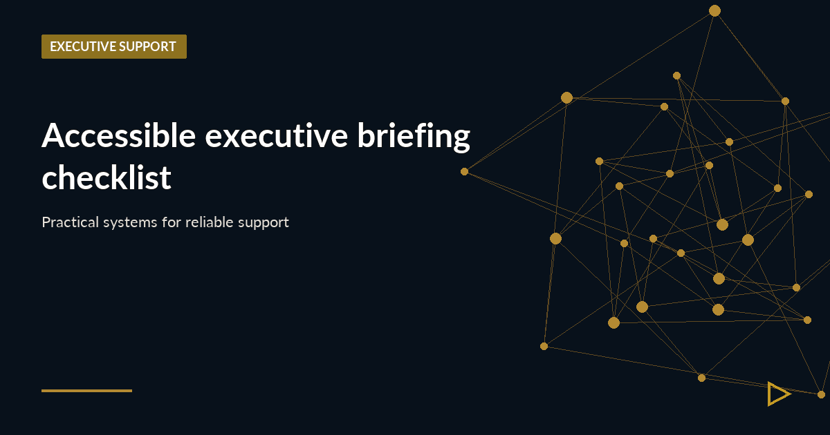 Illustration for Accessible executive briefing checklist