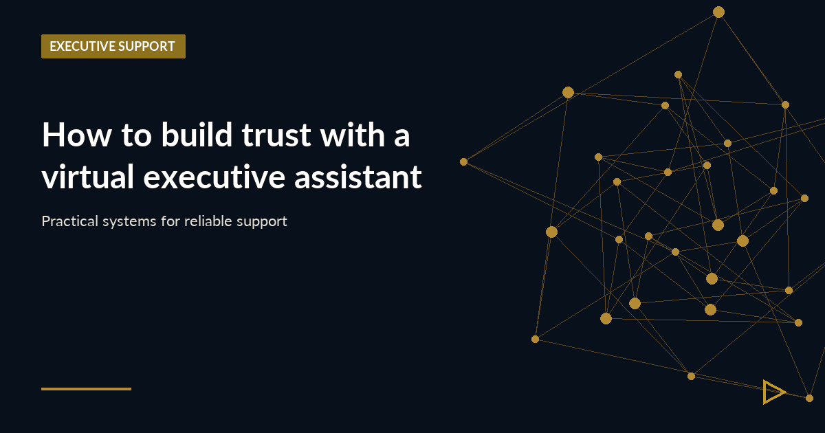 Illustration for How to build trust with a virtual executive assistant
