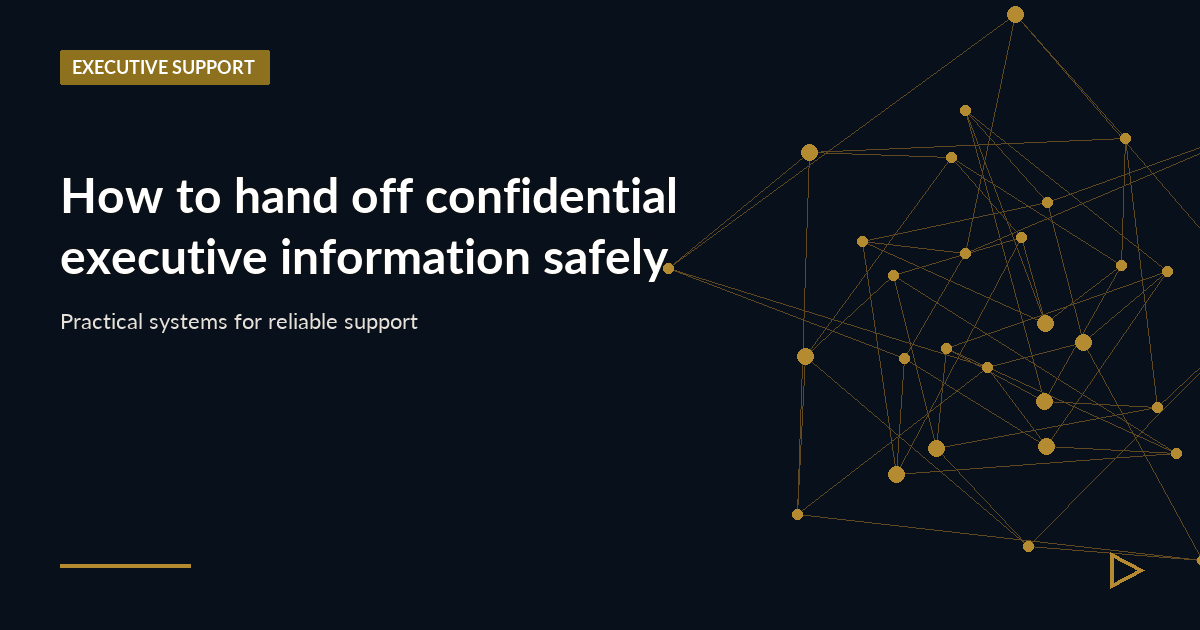 Illustration for How to hand off confidential executive information safely