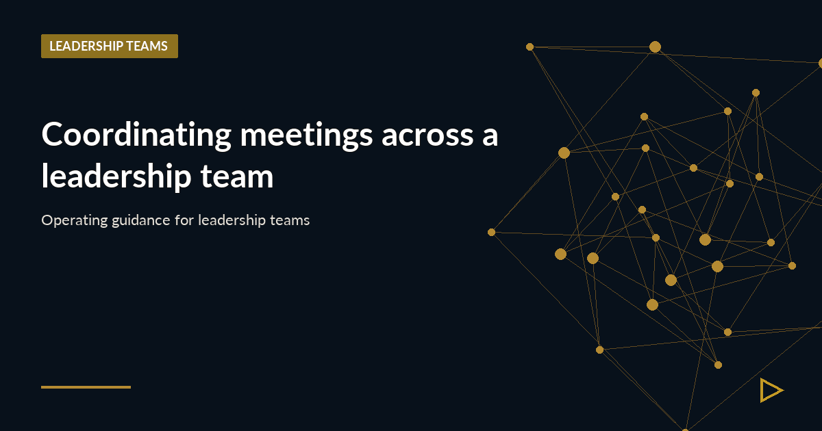 Illustration for Coordinating meetings across a leadership team