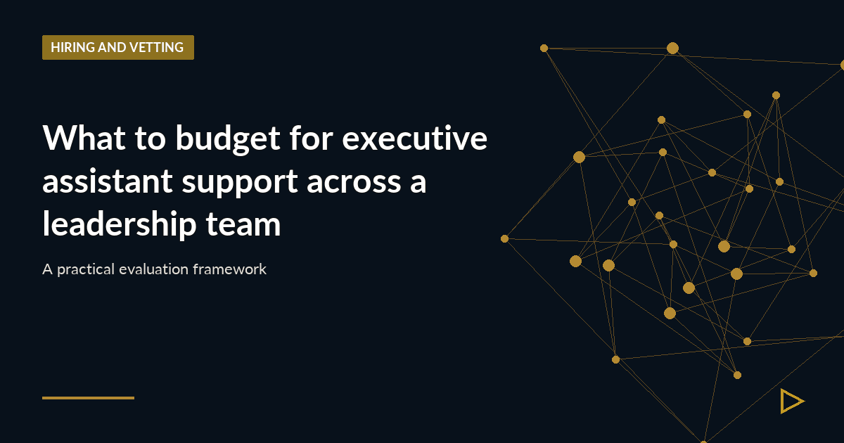 Illustration for What to budget for executive assistant support across a leadership team