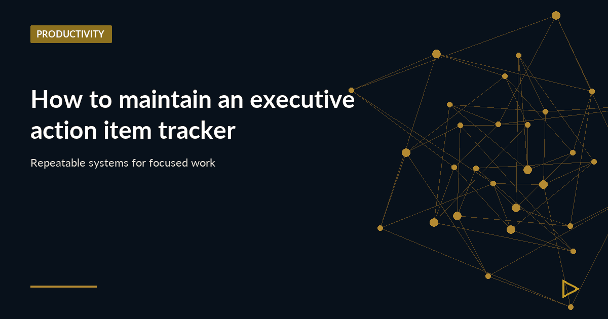 Illustration for How to maintain an executive action item tracker