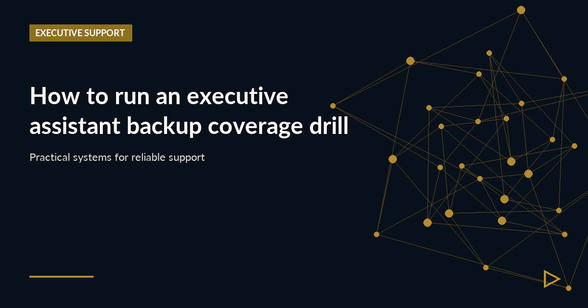 Illustration for How to run an executive assistant backup coverage drill