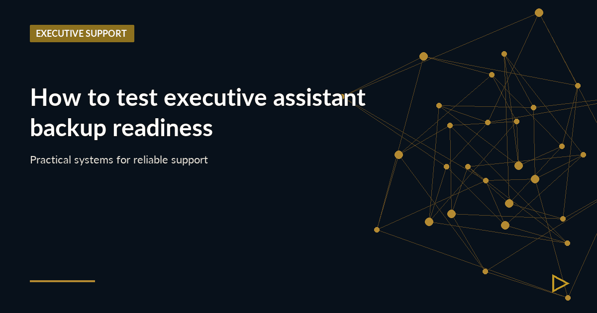 Illustration for How to test executive assistant backup readiness