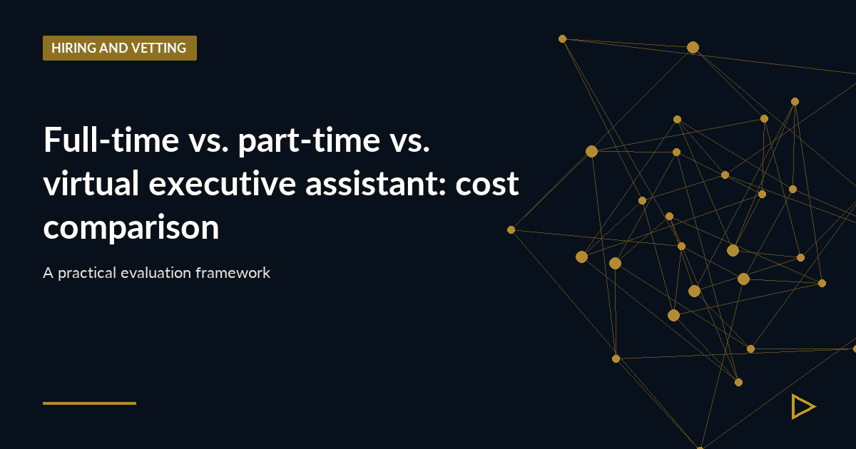 Illustration for Full-time vs. part-time vs. virtual executive assistant: cost comparison