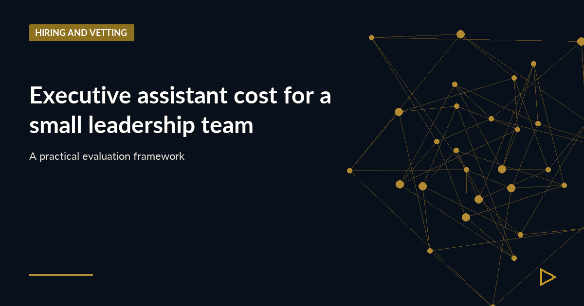 Illustration for Executive assistant cost for a small leadership team