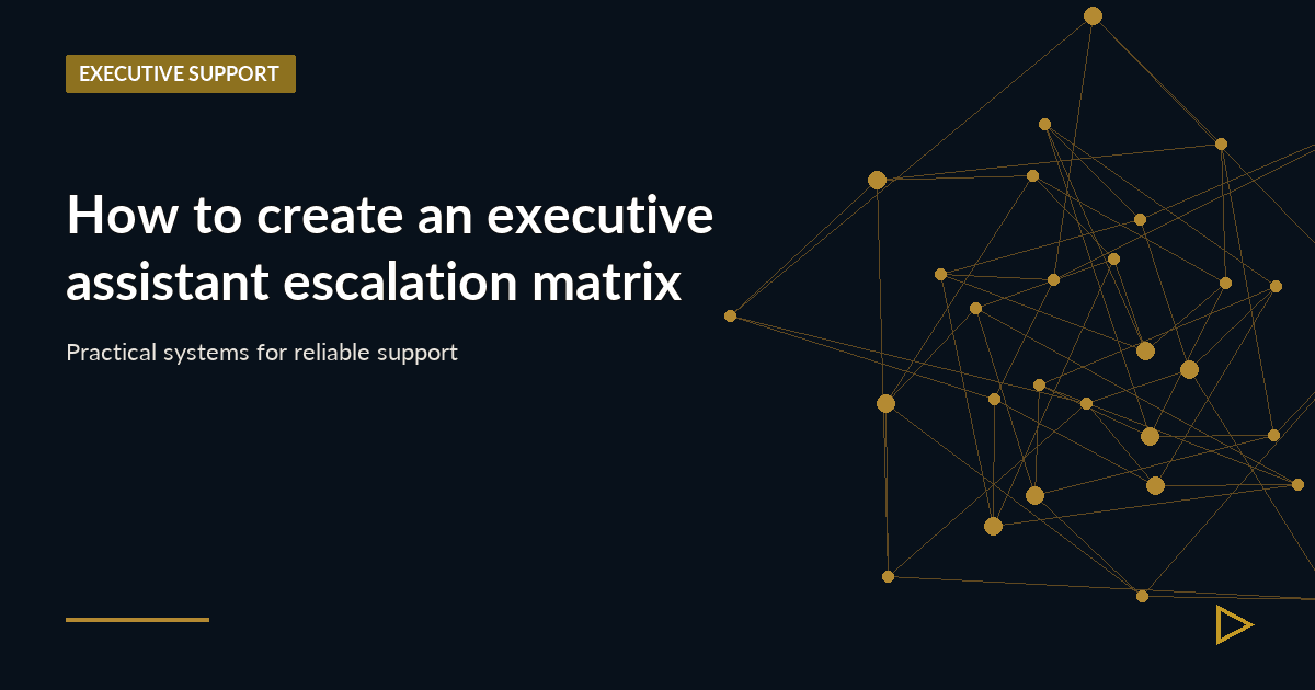 Illustration for How to create an executive assistant escalation matrix