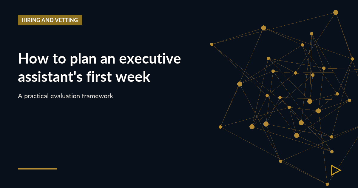 Illustration for How to plan an executive assistant's first week