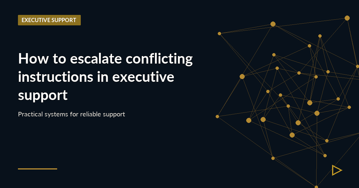 Illustration for How to escalate conflicting instructions in executive support