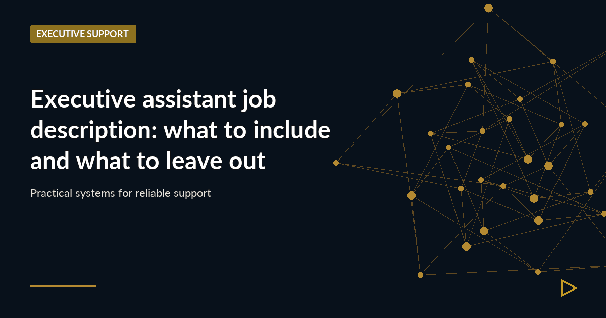 Illustration for Executive assistant job description: what to include and what to leave out