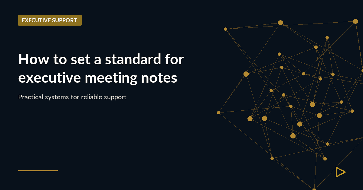 Illustration for How to set a standard for executive meeting notes