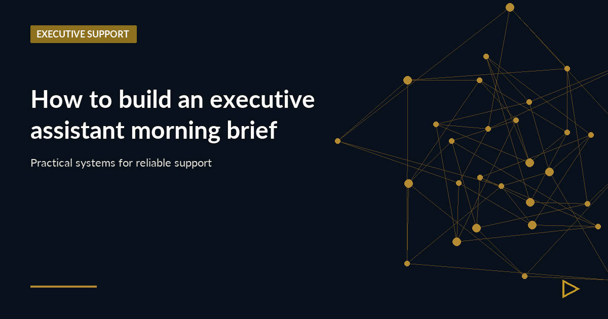 Illustration for How to build an executive assistant morning brief