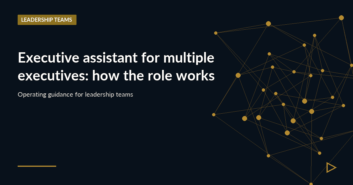 Illustration for Executive assistant for multiple executives: how the role works