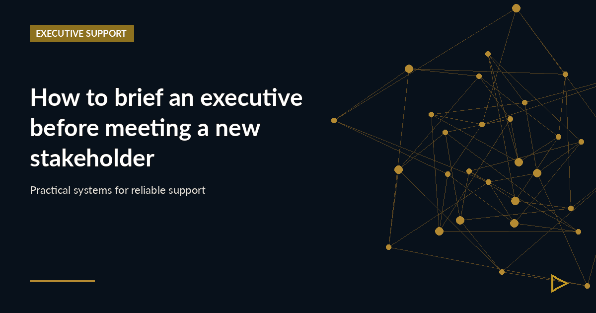 Illustration for How to brief an executive before meeting a new stakeholder