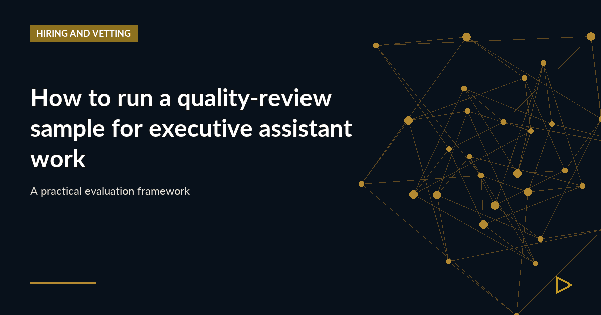 Illustration for How to run a quality-review sample for executive assistant work
