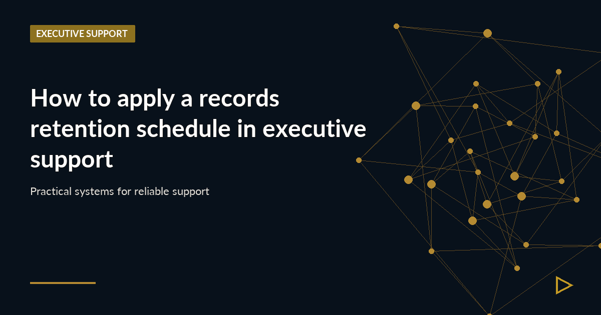 Illustration for How to apply a records retention schedule in executive support