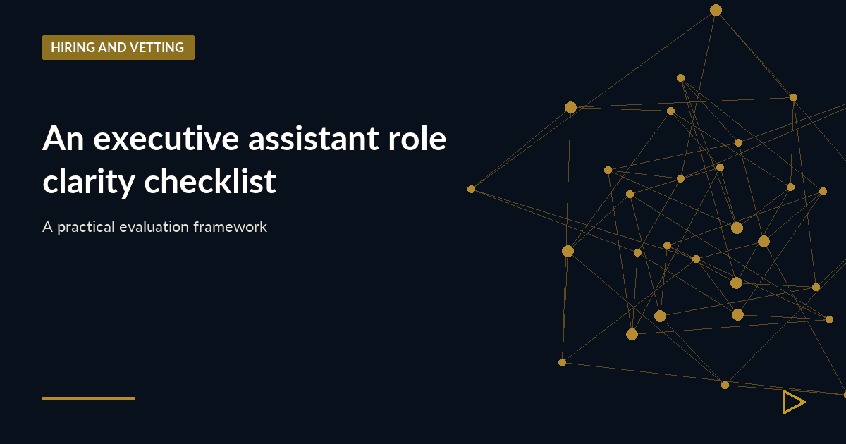 Illustration for An executive assistant role clarity checklist