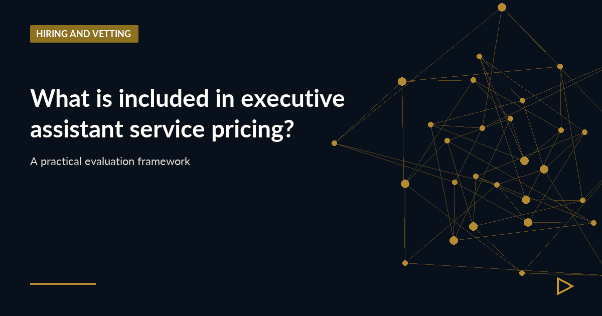 Illustration for What is included in executive assistant service pricing?