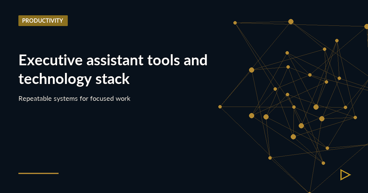 Illustration for Executive assistant tools and technology stack