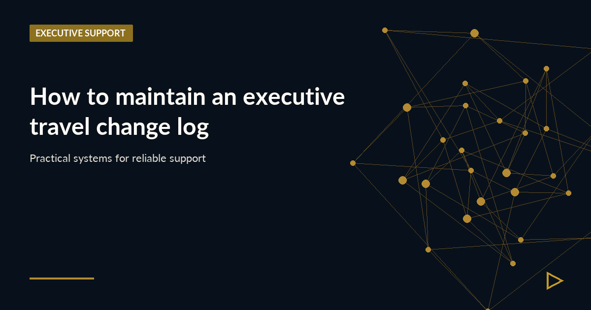 Illustration for How to maintain an executive travel change log
