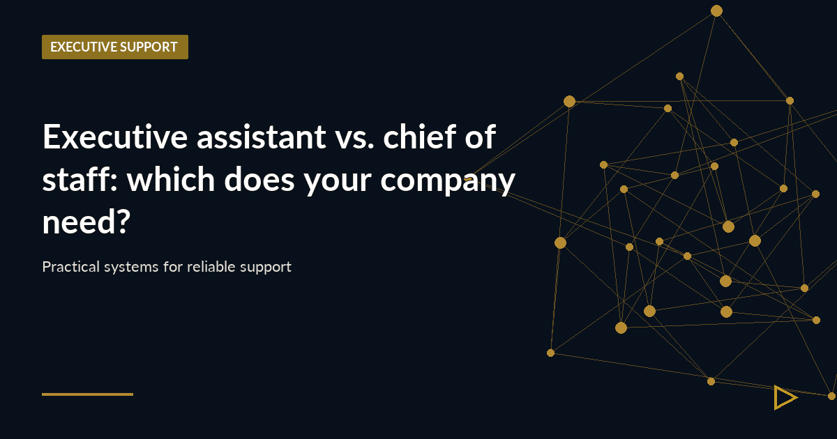 Illustration for Executive assistant vs. chief of staff: which does your company need?