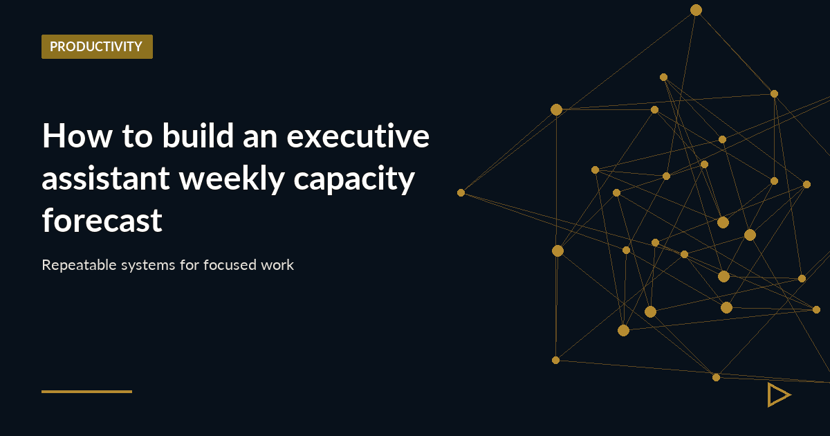 Illustration for How to build an executive assistant weekly capacity forecast