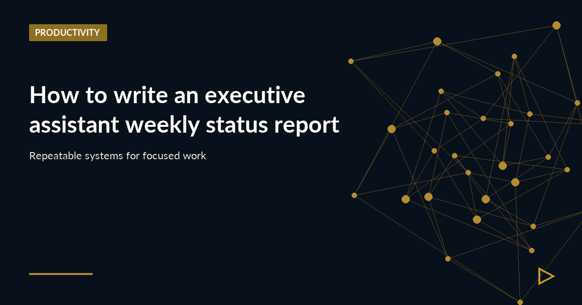Illustration for How to write an executive assistant weekly status report
