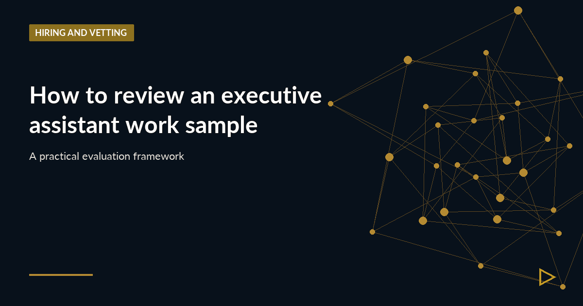 Illustration for How to review an executive assistant work sample