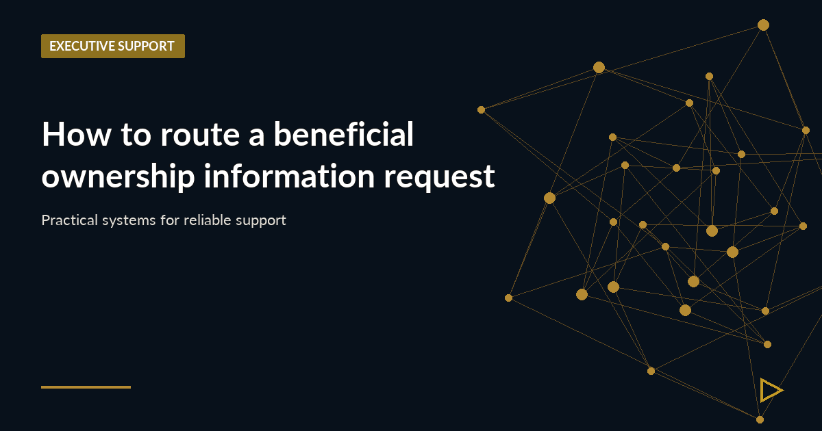 How to route a beneficial ownership information request article thumbnail