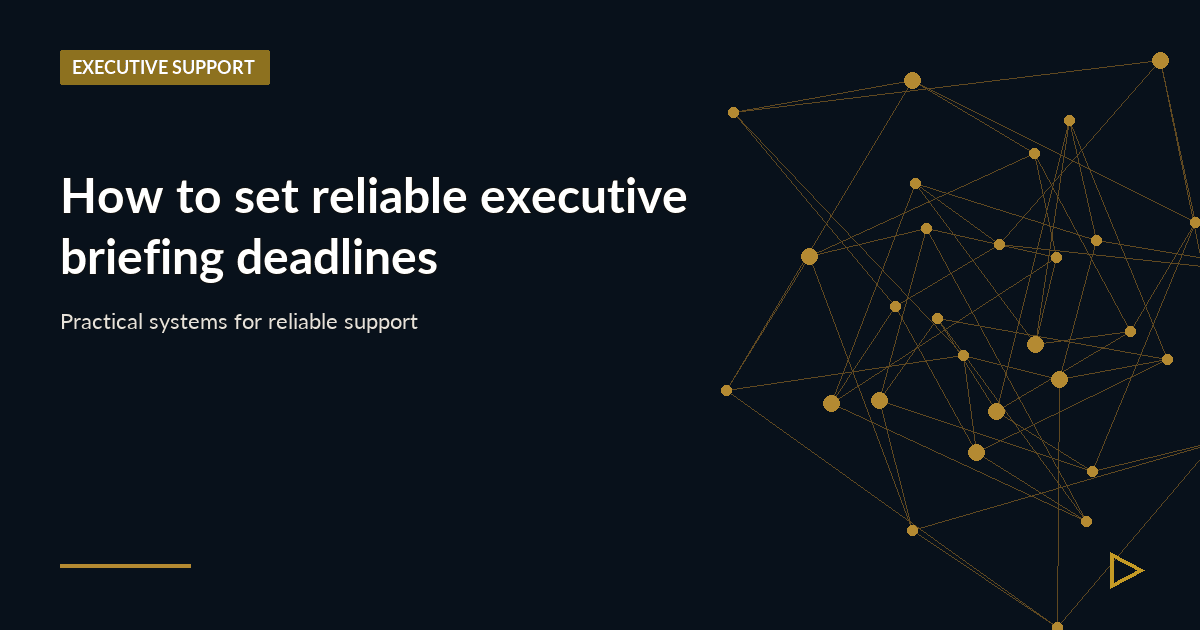 Illustration for How to set reliable executive briefing deadlines
