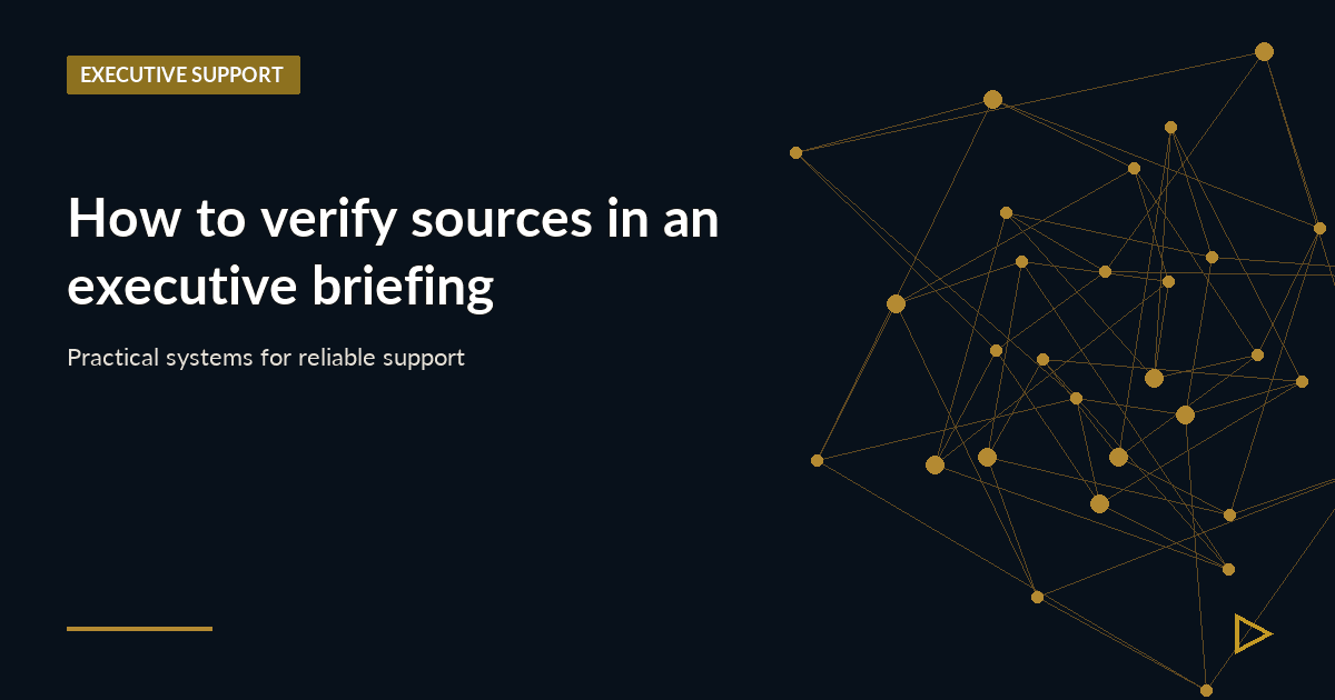 Illustration for How to verify sources in an executive briefing