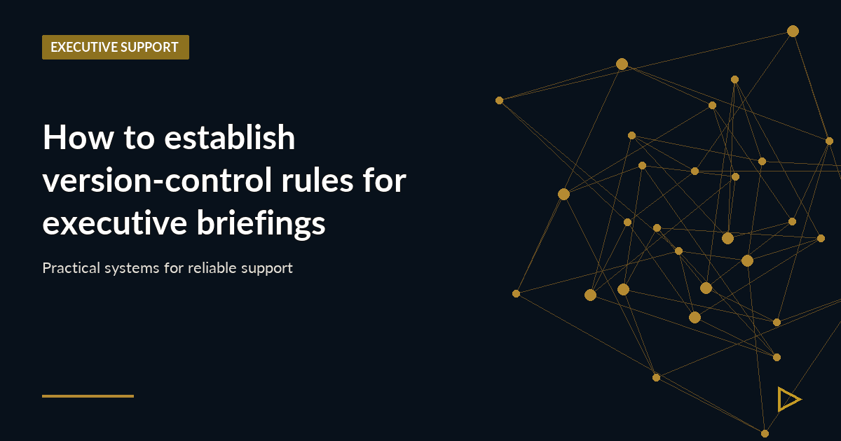 Illustration for How to establish version-control rules for executive briefings