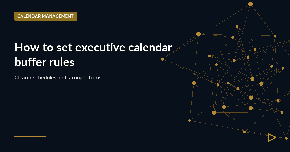 Illustration for How to set executive calendar buffer rules