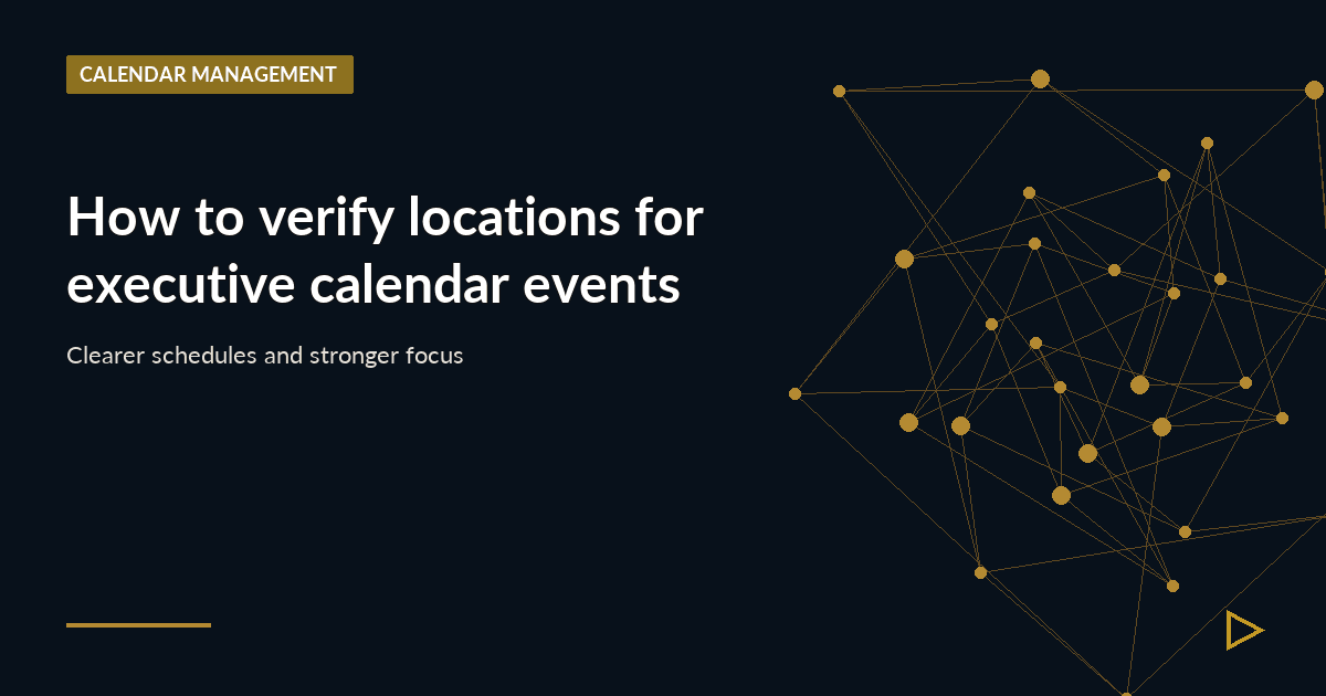 Illustration for How to verify locations for executive calendar events
