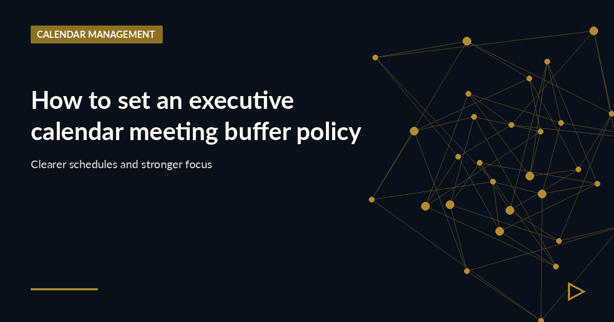 Illustration for How to set an executive calendar meeting buffer policy