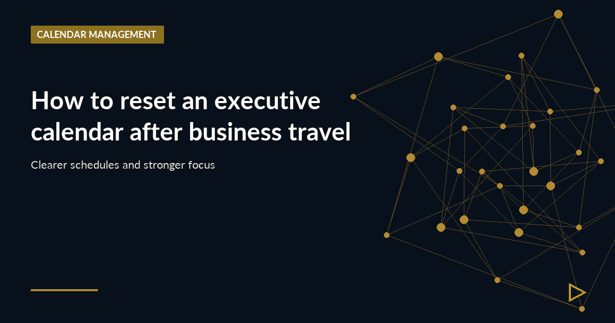 Illustration for How to reset an executive calendar after business travel