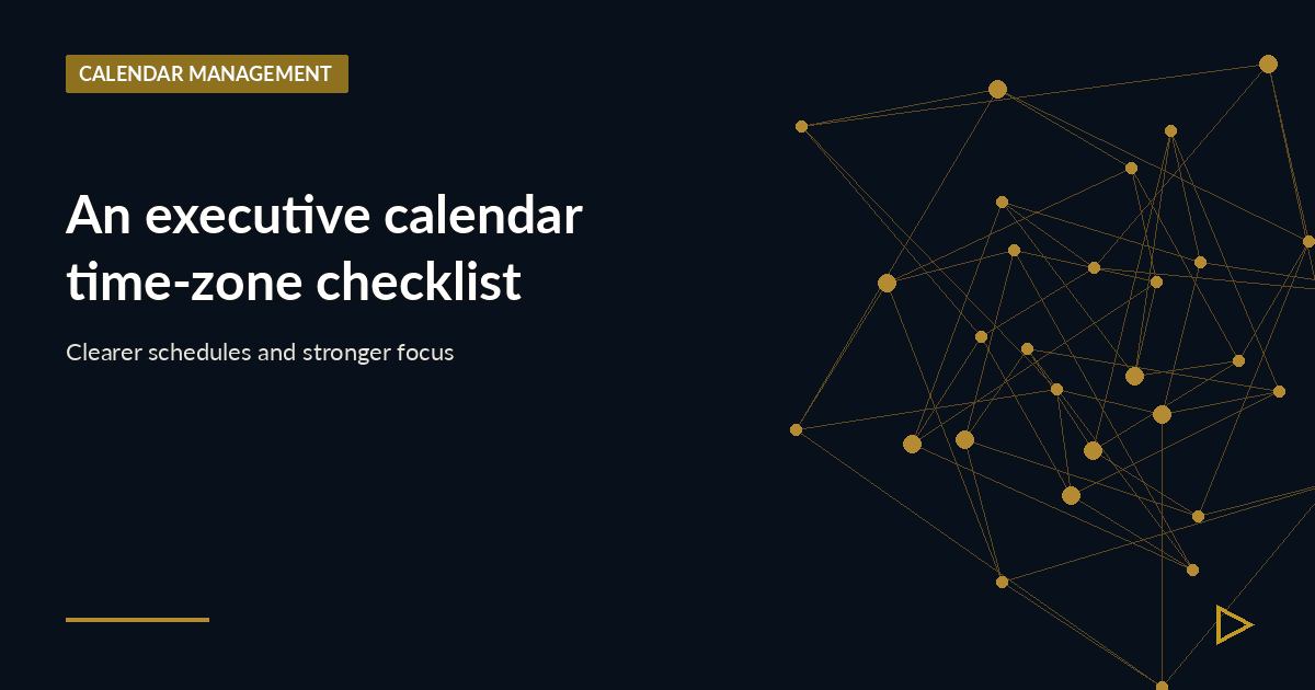 Illustration for An executive calendar time-zone checklist