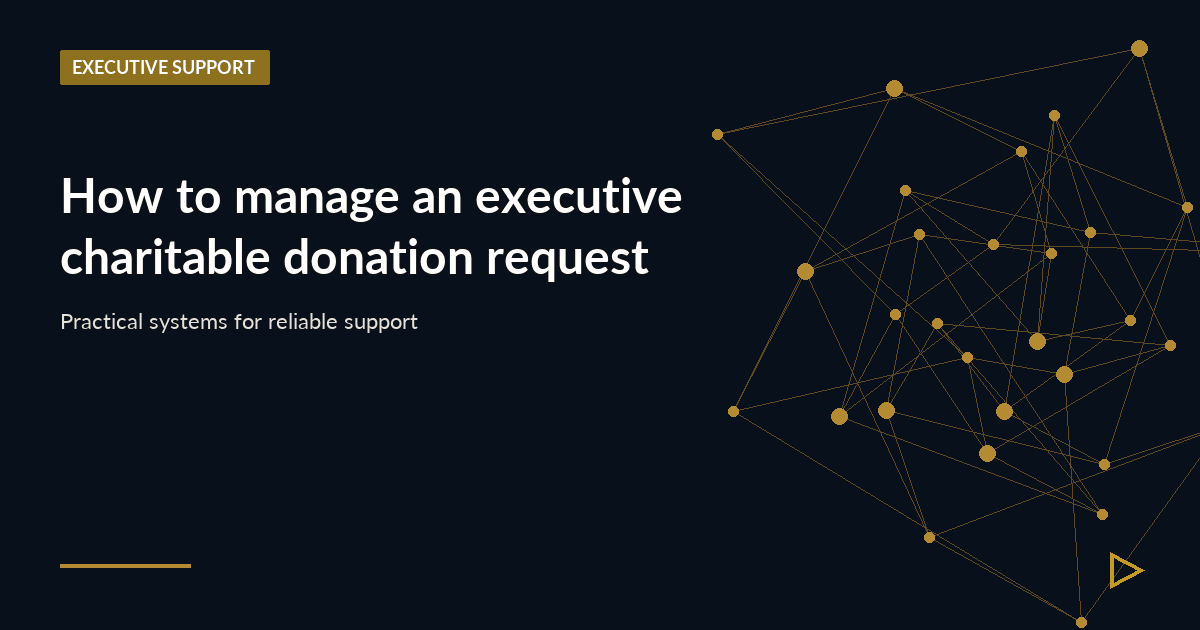Illustration for How to manage an executive charitable donation request