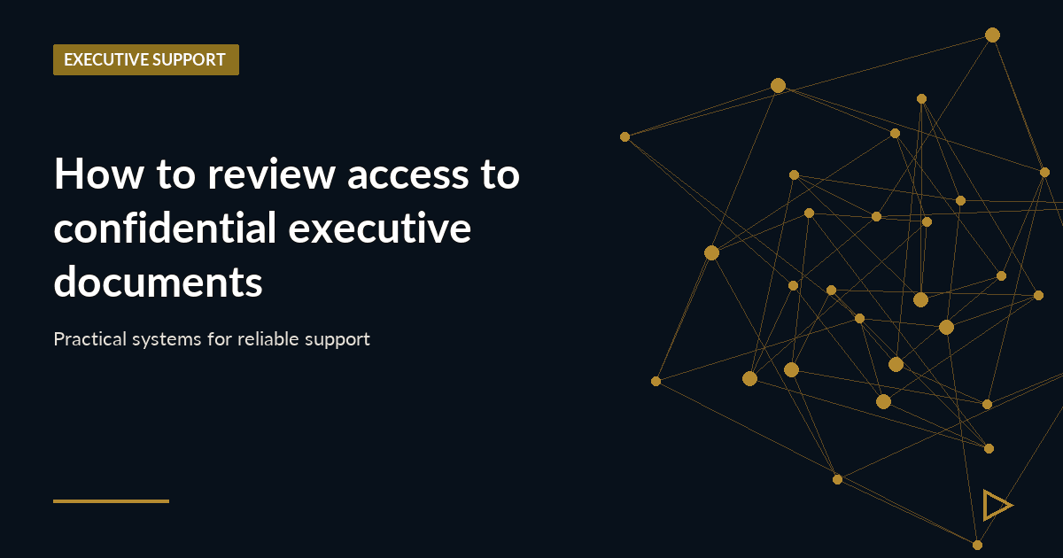 Illustration for How to review access to confidential executive documents