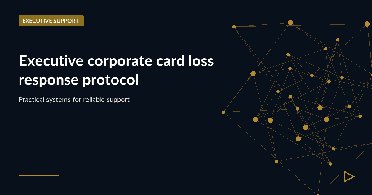 Illustration for Executive corporate card loss response protocol