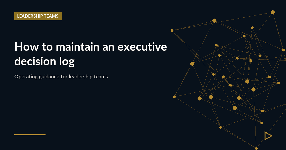 Illustration for How to maintain an executive decision log