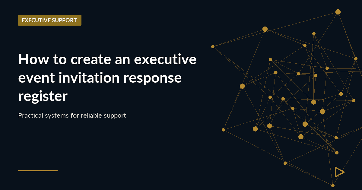 Illustration for How to create an executive event invitation response register