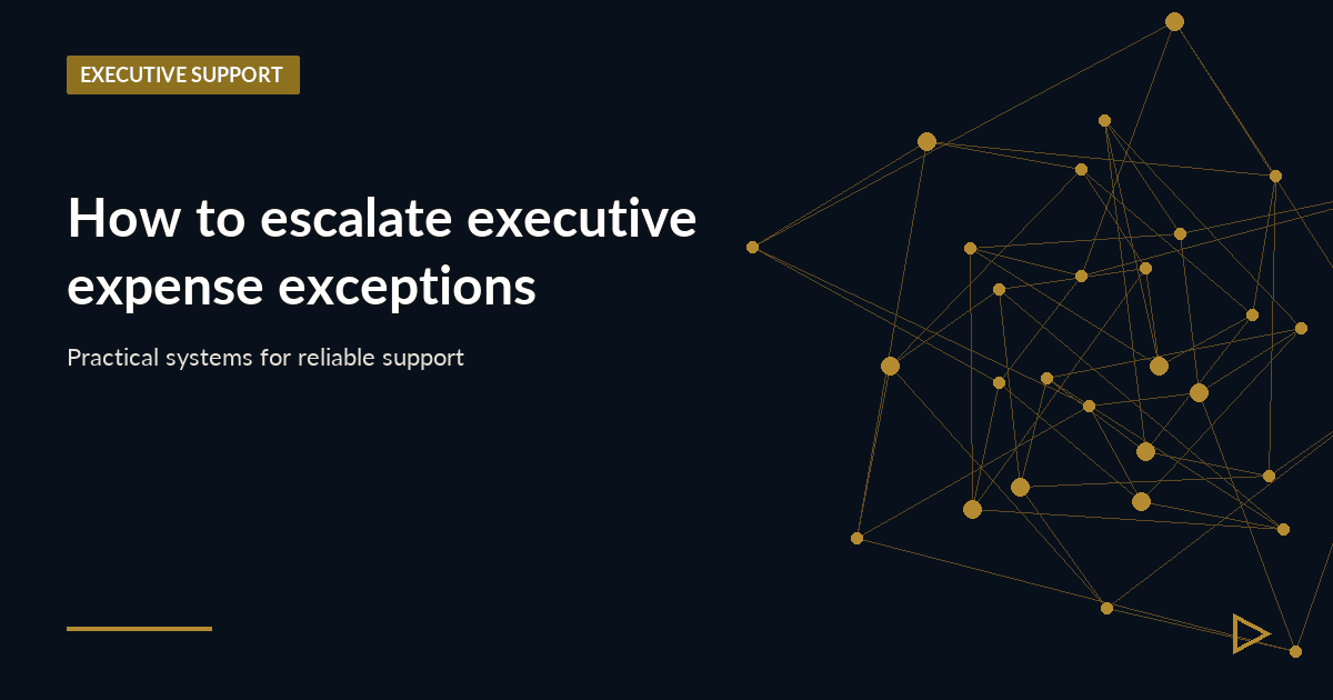Illustration for How to escalate executive expense exceptions