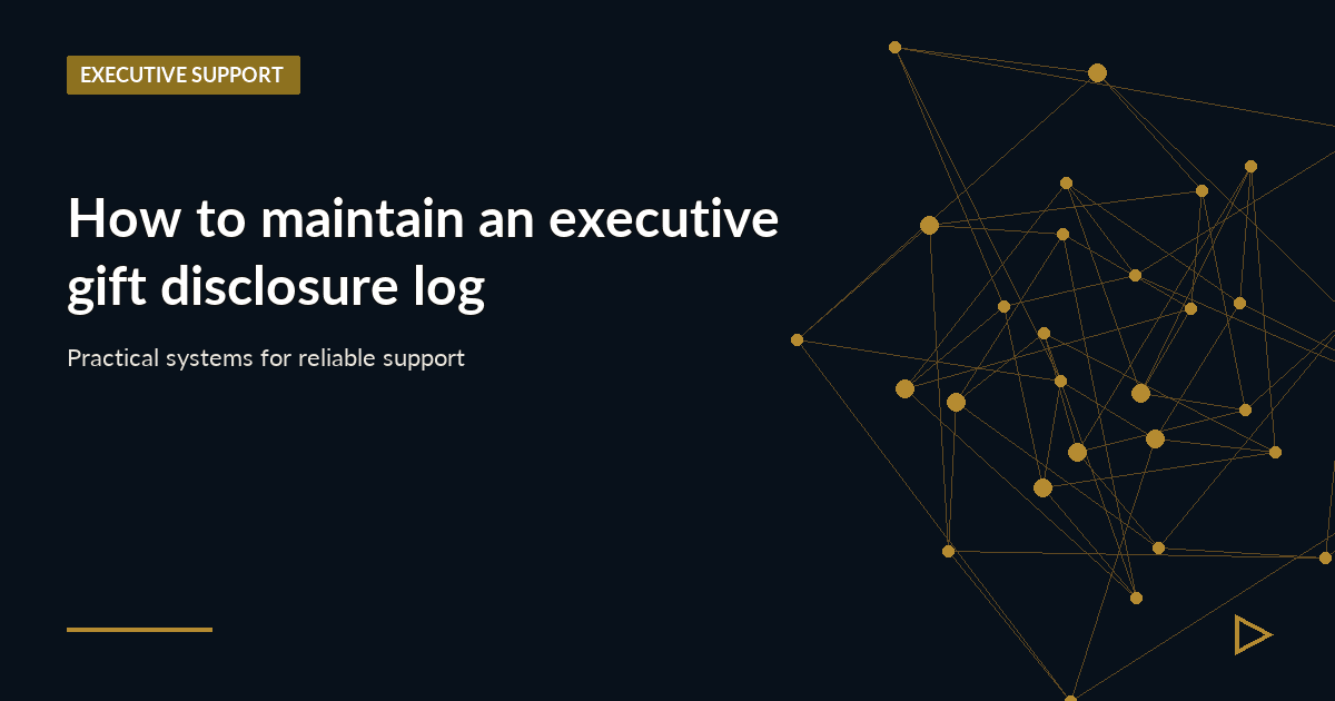 Illustration for How to maintain an executive gift disclosure log