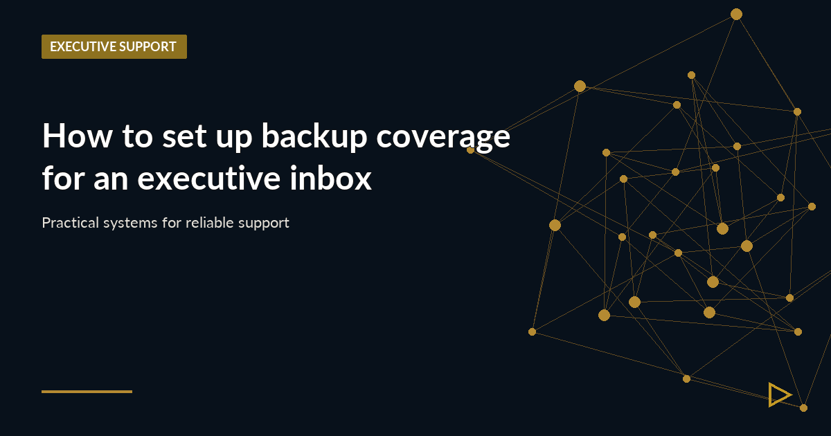 Illustration for How to set up backup coverage for an executive inbox