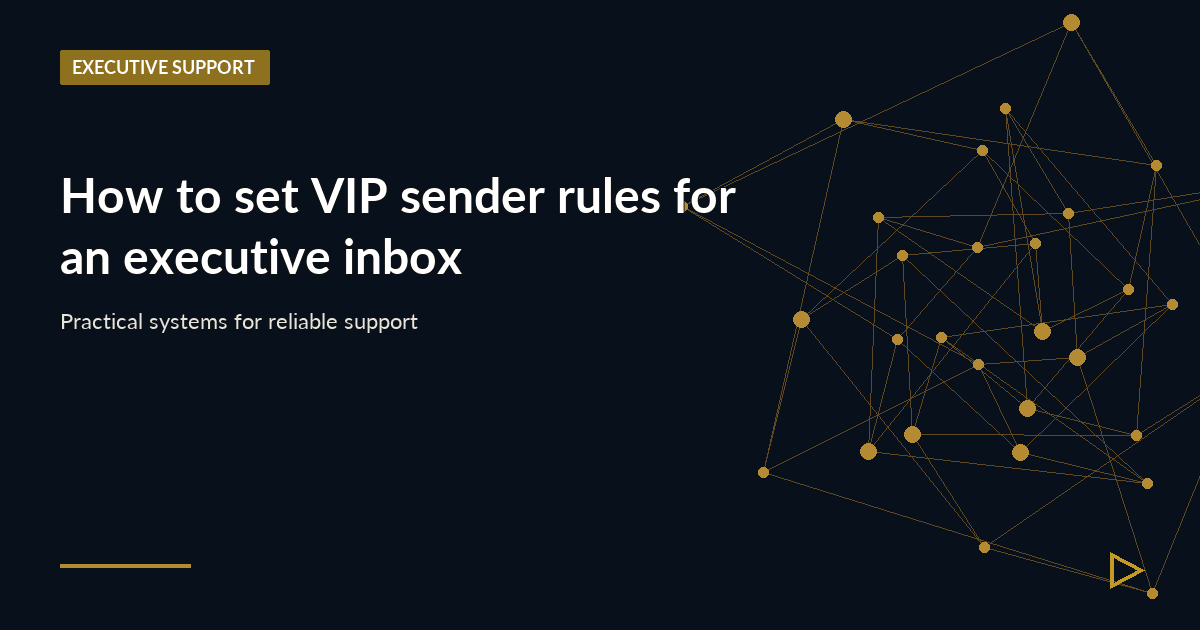 Illustration for How to set VIP sender rules for an executive inbox