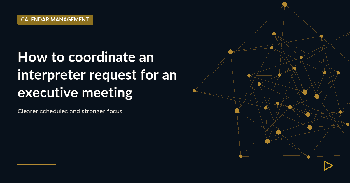 Illustration for How to coordinate an interpreter request for an executive meeting