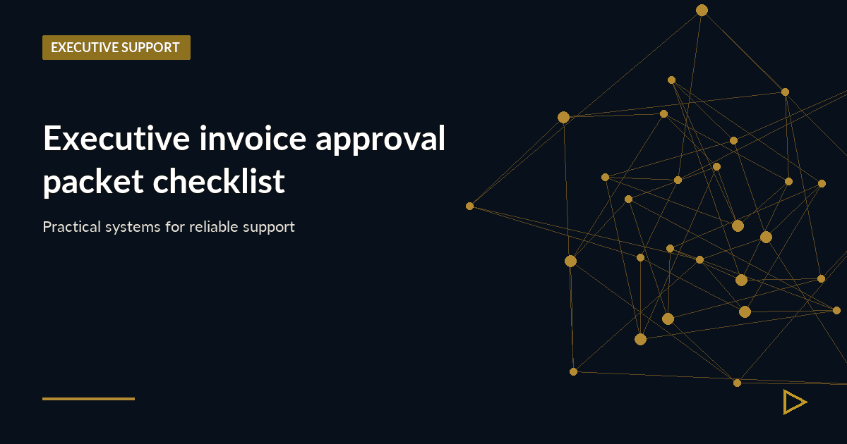 Illustration for Executive invoice approval packet checklist