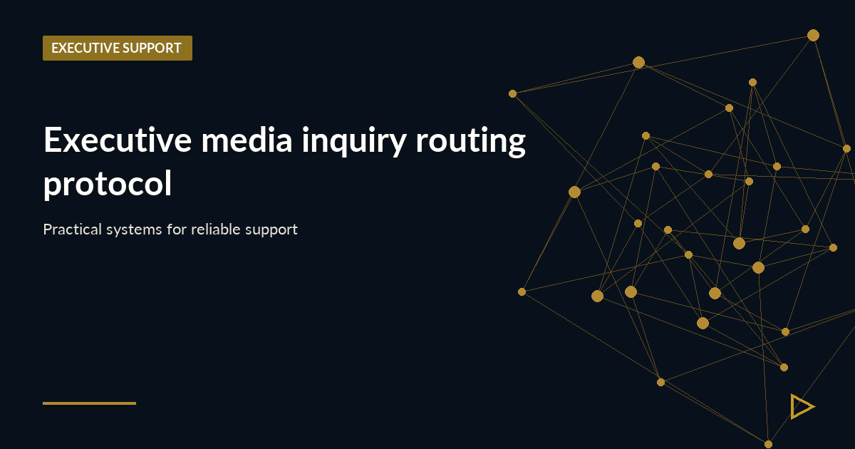 Illustration for Executive media inquiry routing protocol