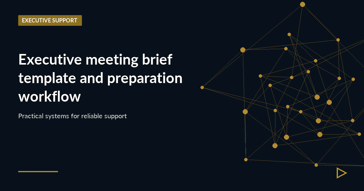 Illustration for Executive meeting brief template and preparation workflow